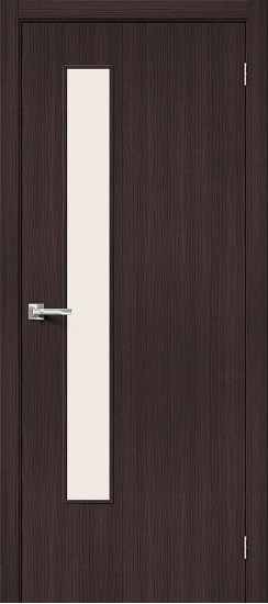 Остекленная межкомнатная дверь из экошпона Браво-9, цвет: Wenge Melinga, из серии Bravo A, 200*90 Остекленная межкомнатная дверь из экошпона Браво-9, цвет: Wenge Melinga, из серии Bravo A, 200*90