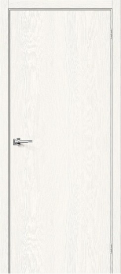 Глухая межкомнатная дверь из экошпона Браво-0, цвет: White Wood, из серии Bravo A, 200*90