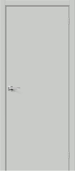 Глухая межкомнатная дверь с покрытием ПЭТ, Браво-0.П, цвет: Grey Silk, из серии Bravo A, Глухая межкомнатная дверь с покрытием ПЭТ, Браво-0.П, цвет: Grey Silk, из серии Bravo A,