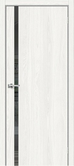 Остекленная межкомнатная дверь из экошпона Браво-1.55, цвет: White Dreamline, из серии Bravo S, 200*70 Остекленная межкомнатная дверь из экошпона Браво-1.55, цвет: White Dreamline, из серии Bravo S, 200*70