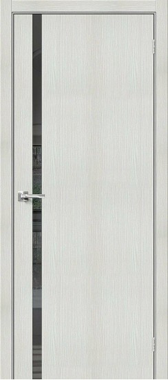 Остекленная межкомнатная дверь из экошпона Браво-1.55, цвет: Bianco Veralinga, из серии Bravo S, 200*60 Остекленная межкомнатная дверь из экошпона Браво-1.55, цвет: Bianco Veralinga, из серии Bravo S, 200*60