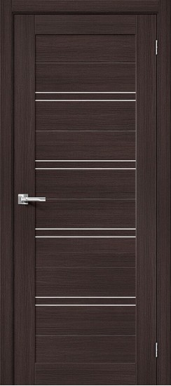 Остекленная межкомнатная дверь из экошпона Браво-28, цвет: Wenge Melinga, из серии Bravo X, 200*80