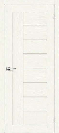 Остекленная межкомнатная дверь из экошпона Браво-29, цвет: White Wood, из серии Bravo X, 200*60