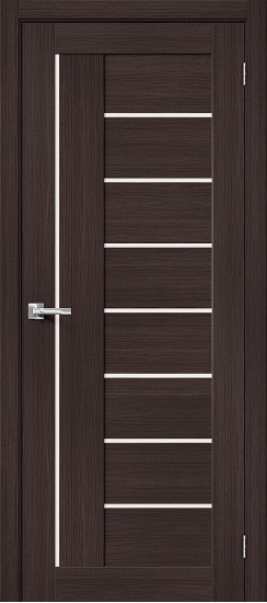 Остекленная межкомнатная дверь из экошпона Браво-29, цвет: Wenge Melinga, из серии Bravo X, 200*80 Остекленная межкомнатная дверь из экошпона Браво-29, цвет: Wenge Melinga, из серии Bravo X, 200*80