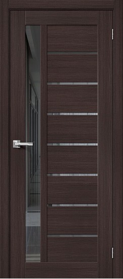Остекленная межкомнатная дверь из экошпона Браво-27, цвет: Wenge Melinga, из серии Bravo X, 200*60 Остекленная межкомнатная дверь из экошпона Браво-27, цвет: Wenge Melinga, из серии Bravo X, 200*60