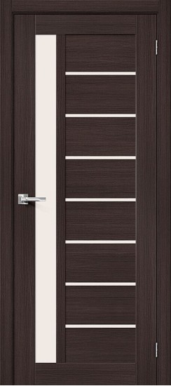 Остекленная межкомнатная дверь из экошпона Браво-27, цвет: Wenge Melinga, из серии Bravo X, 200*70 Остекленная межкомнатная дверь из экошпона Браво-27, цвет: Wenge Melinga, из серии Bravo X, 200*70