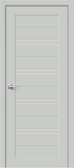 Остекленная межкомнатная дверь с покрытием ПЭТ, Браво-28, цвет: Grey Silk, из серии Bravo X, 200*60
