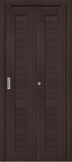 Складная межкомнатная дверь из экошпона, глухая, Браво-21, цвет: Wenge Melinga, из серии Bravo, 200*35 Складная межкомнатная дверь из экошпона, глухая, Браво-21, цвет: Wenge Melinga, из серии Bravo, 200*35