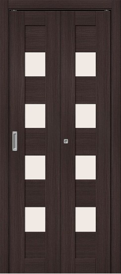 Складная межкомнатная дверь из экошпона, остекленная, Браво-23, цвет: Wenge Melinga, из серии Bravo, 200*35 Складная межкомнатная дверь из экошпона, остекленная, Браво-23, цвет: Wenge Melinga, из серии Bravo, 200*35
