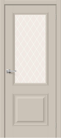 Остекленная межкомнатная дверь с покрытием ПЭТ, Классик-13, цвет: Cream Silk, из серии Classic, 200*60 Остекленная межкомнатная дверь с покрытием ПЭТ, Классик-13, цвет: Cream Silk, из серии Classic, 200*60
