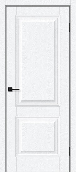 Глухая межкомнатная дверь с покрытием ПЭТ, Классик-12, цвет: White Silkwood, из серии Classic, 200*60