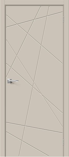 Глухая межкомнатная дверь с покрытием ПЭТ, Граффити-5.Д.П, цвет: Cream Silk, из серии Graffiti, 200*60