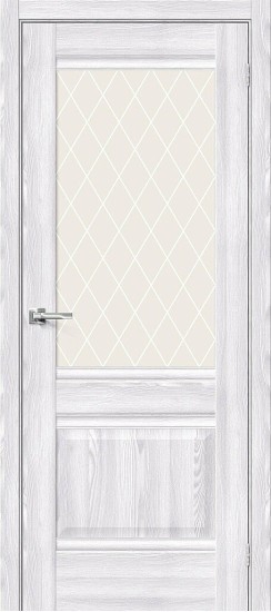 Остекленная межкомнатная дверь из экошпона Прима-3, цвет: Riviera Ice, из серии Prima, 200*90