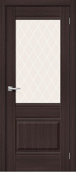 Остекленная межкомнатная дверь из экошпона Прима-3, цвет: Wenge Melinga, из серии Prima, 200*70 Остекленная межкомнатная дверь из экошпона Прима-3, цвет: Wenge Melinga, из серии Prima, 200*70