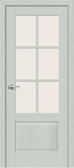 Остекленная межкомнатная дверь из экошпона Прима-13.0.1, цвет: Grey Wood, из серии Prima, 200*80
