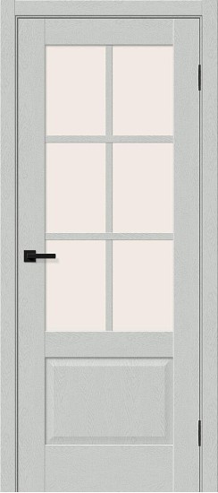 Остекленная межкомнатная дверь с покрытием ПЭТ, Прима-13.0.1, цвет: Grey Silkwood, из серии Prima, 200*60 Остекленная межкомнатная дверь с покрытием ПЭТ, Прима-13.0.1, цвет: Grey Silkwood, из серии Prima, 200*60