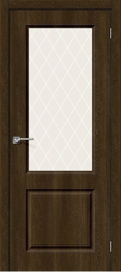Остекленная межкомнатная дверь с покрытием из винила, Скинни-13, цвет: Dark Barnwood, из серии Skinny, 200*60