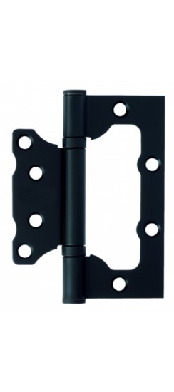 Петля накладная VETTORE FLUSH 125×75×2.5mm MBP (Чёрный матовый)