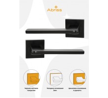 Ручка дверная ABRISS R21.180, Черный матовый,Цинк