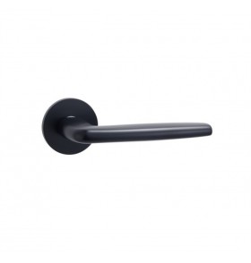 Ручка дверная ABRISS R25.057, Черный матовый,Цинк