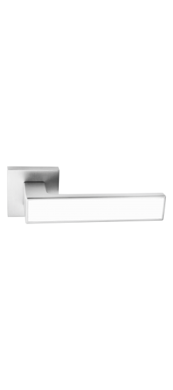 Ручка дверная ABRISS R21.120,Хром/Белая вставка, Цинк. Ручка дверная ABRISS R21.120,Хром/Белая вставка, Цинк.