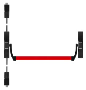 Ручка-штанга нажимная Fuaro AP.1700C push-bar (ANTI-PANIC 1700С) с тягами для двухстворчатых дверей