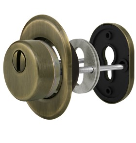 Броненакладка DEF.CRE/OV-set.9726 (DEF 9726) M6x90 врезная с чашкой AB-6 зелёная бронза
