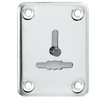 Декоративная накладка ESC081/1-SS (нержавейка) на сув. замок со шторкой (1 шт.) тех.упак.