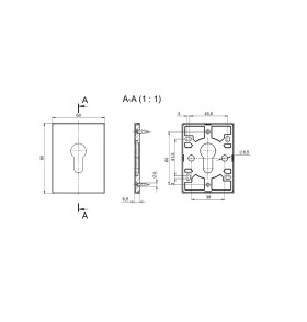 Накладка на цилиндр ESC.C.RL/K.486 (ESC 486-C RL) ABG-6 зелёная бронза (1шт.)