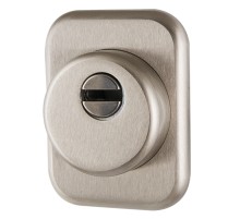 Броненакладка на ЦМ квадрат  (от вырывания, 25 мм) ET/ATC-Protector 1-25(SQ) SN-3 Мат.никель box