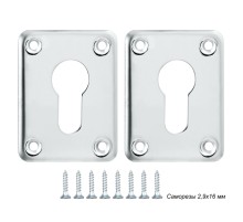 Декоративная накладка ESC083-SS (нержавейка) на цилиндр (1 пара) 