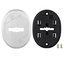 Накладка на сувальдный замок овальная 95.323 (МАТОВЫЙ ХРОМ), 1 шт