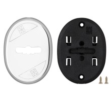 Накладка на сувальдный замок овальная со шторкой 95.324 (ХРОМ), 1 шт