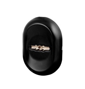 Накладка на сувальдный замок ESC.S-auto/CRE/OV.13 (ESC-13S) с автомат. шторками BL черный (1шт.)