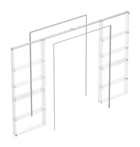 Комплект для обрамления пенала для двухстворчатой двери SLD.Comfort-PENAL frame 1800/2900 AL