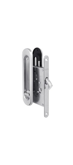 Защелка с ручками для раздвижных дверей Punto  SH.SL152.KIT011-BK (Soft LINE SL-011) СP-8 хром