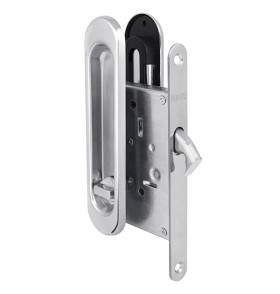 Защелка с ручками для раздвижных дверей Punto  SH.SL152.KIT011-BK (Soft LINE SL-011) СP-8 хром