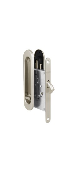 Защелка с ручками для раздвижных дверей Punto SH.SL152.KIT011-BK (Soft LINE SL-011) SN-3 матовый никель