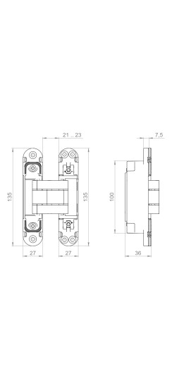 Петля Armadillo (Армадилло) скрытой установки U3D7803.VPG WH белый TECH