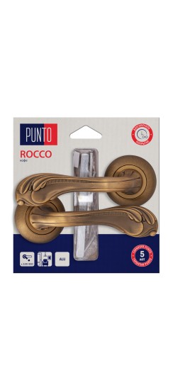 Ручка раздельная дверная PUNTO, серия TL, цвет кофе