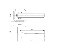 Ручка раздельная K.TRD62.TOROID.LITE BL-24 черный