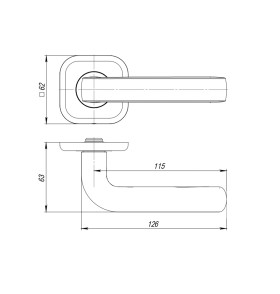 Ручка раздельная K.TRD62.TOROID.LITE BL-24 черный