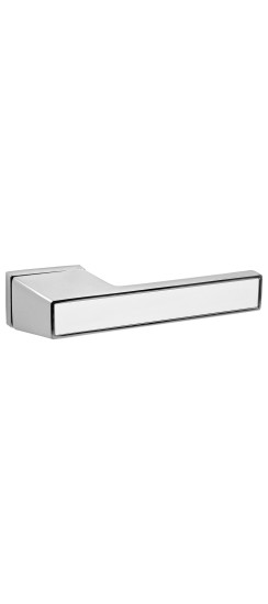 Ручка дверная раздельная Fuaro серия LM/Z, K.QS52.TITAN, цвет хром/белый, арт. 45799 Ручка дверная раздельная Fuaro серия LM/Z, K.QS52.TITAN, цвет хром/белый, арт. 45799