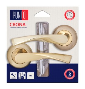 Ручка раздельная Punto LM/A R.TL54.CRONA/HD SG/GP-4 матовое золото/золото