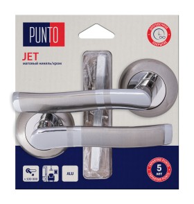 Ручка раздельная Punto LM/A R.TL54.JET/HD SN/CP-3 матовый никель/хром