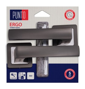 Ручка раздельная Punto LM/A K.QR52.ERGO/HD GR/CP-23 графит/хром