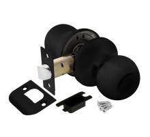 Ручка защелка  Ajax DK682 BL-PS (6082 BL-P) (без фик.) черный