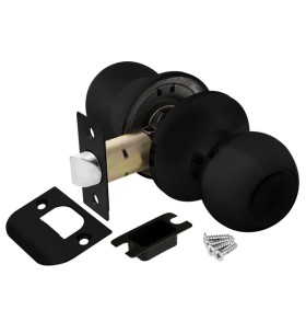 Ручка защелка  Ajax DK682 BL-PS (6082 BL-P) (без фик.) черный
