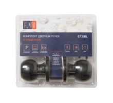 Ручка защелка Punto DK672/BL BL-PS (без фик.) черный