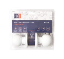 Ручка защелка Punto DK672/BL WH-PS (без фик.) белый